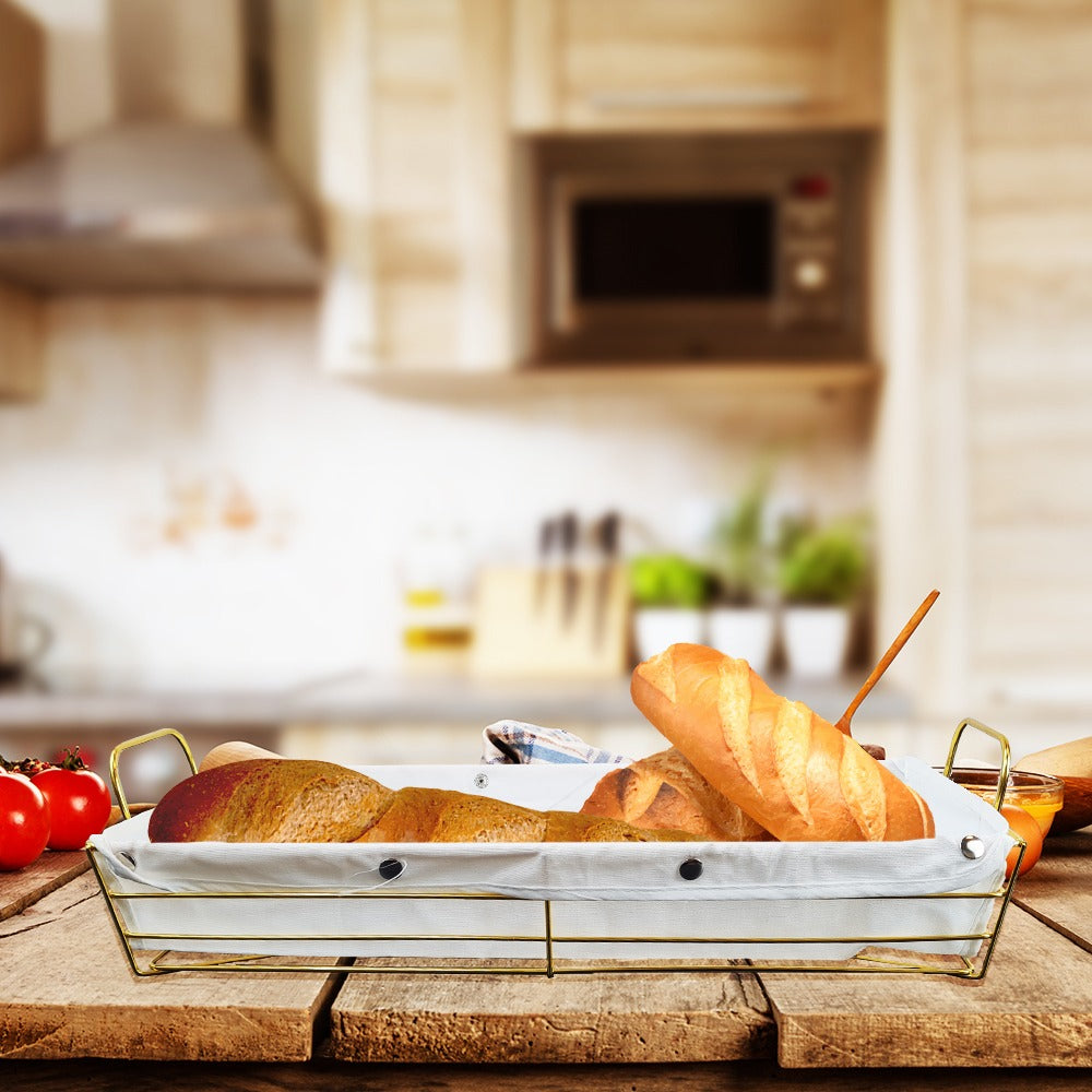 Alluring Goldish Bread Basket - waseeh.com