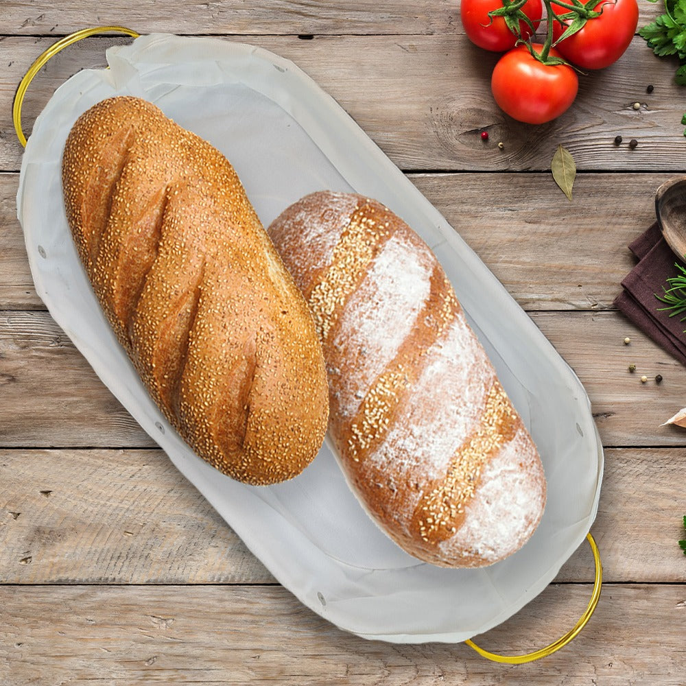 Alluring Goldish Bread Basket - waseeh.com