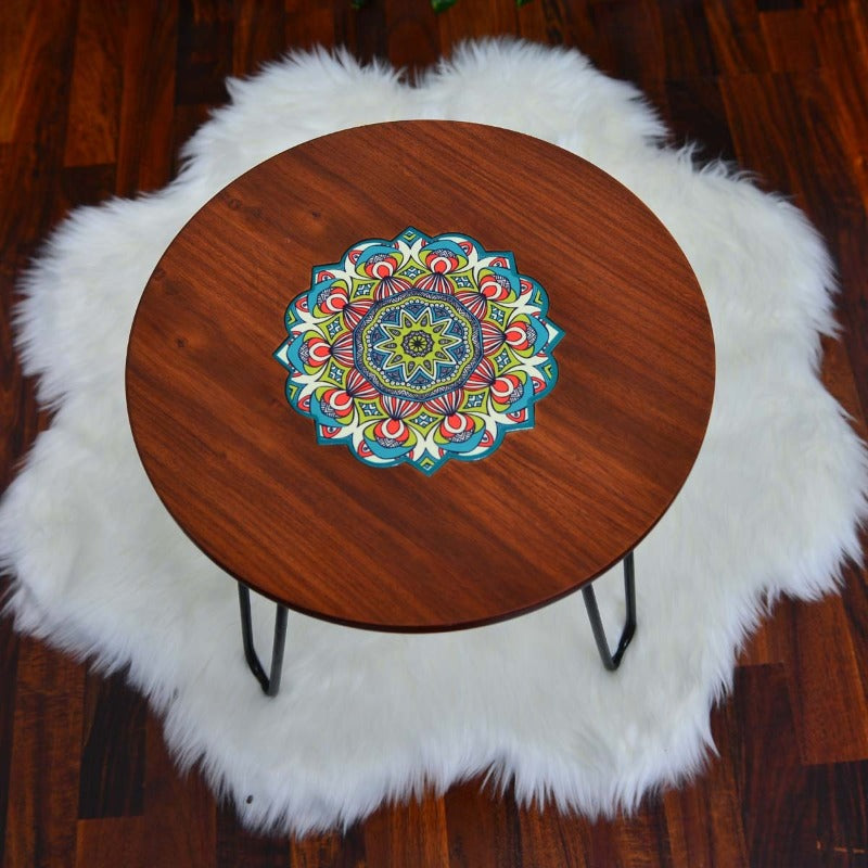 Asiatic Orchid Hairpin Leg Table - waseeh.com