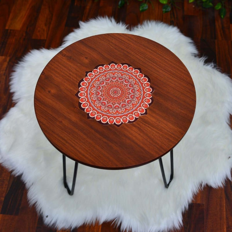 Asiatic Orchid Hairpin Leg Table - waseeh.com