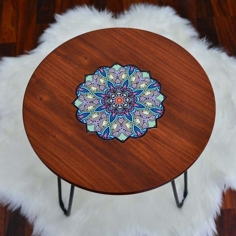 Asiatic Orchid Hairpin Leg Table - waseeh.com