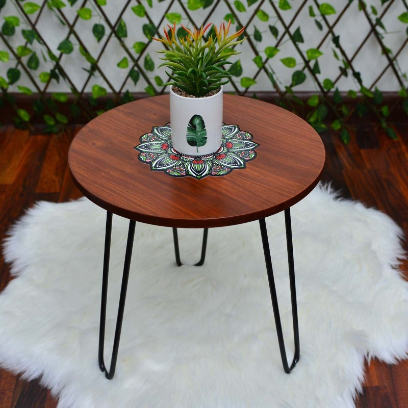 Asiatic Orchid Hairpin Leg Table - waseeh.com