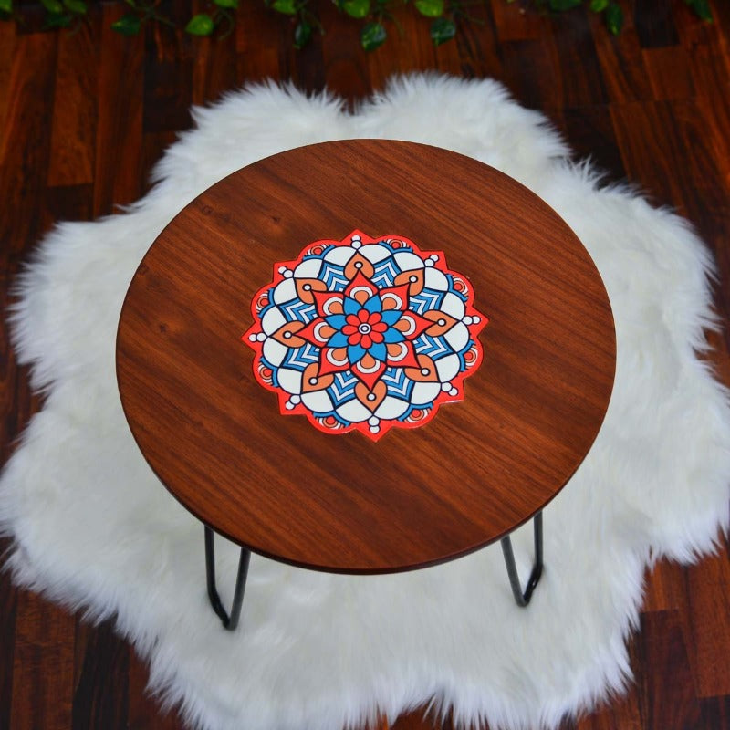 Asiatic Orchid Hairpin Leg Table - waseeh.com