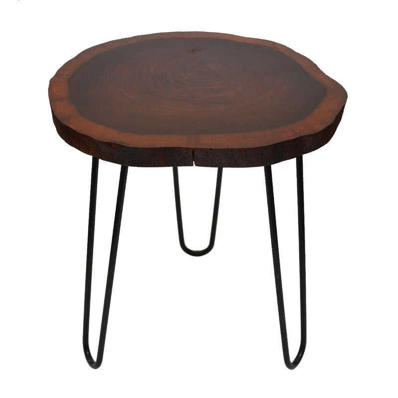 Billet Wooden Log Hairpin Table - waseeh.com