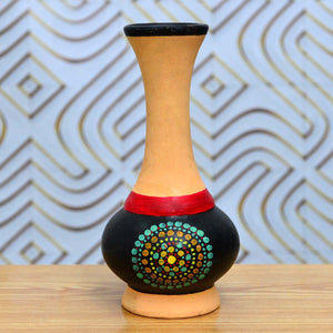 Fine Printed Vase - Intricate - Earthen Pot