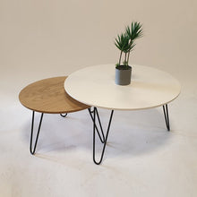 Tatami Contrasted Round Tables (Set of 2) - waseeh.com