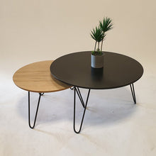 Tatami Contrasted Round Tables (Set of 2) - waseeh.com