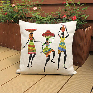 African Lady Cushion Covers (pack of 5) - waseeh.com