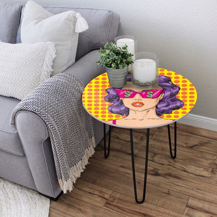 Dollar Girl Hairpin Table - waseeh.com