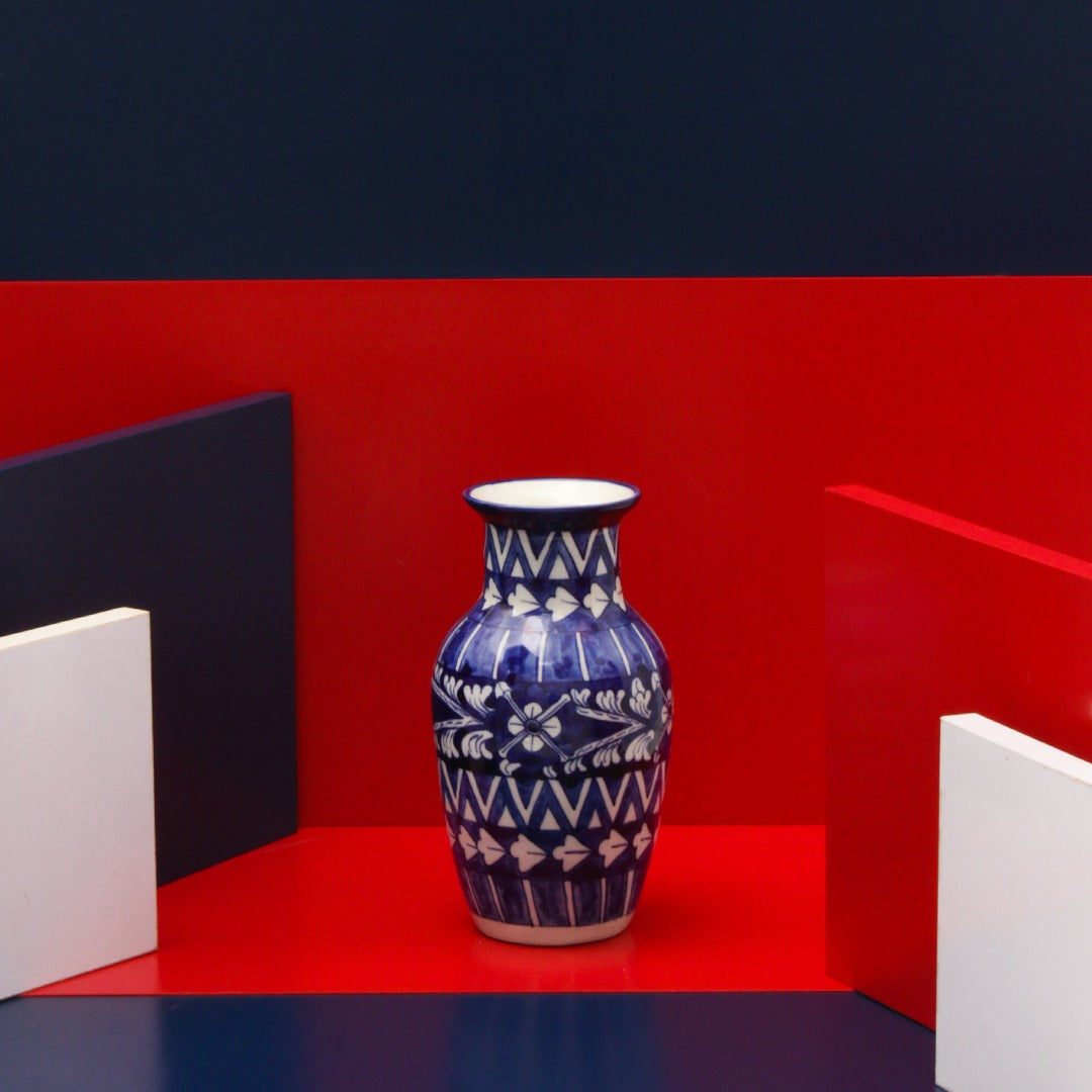 Pristine felicity Vase-Blue pottery