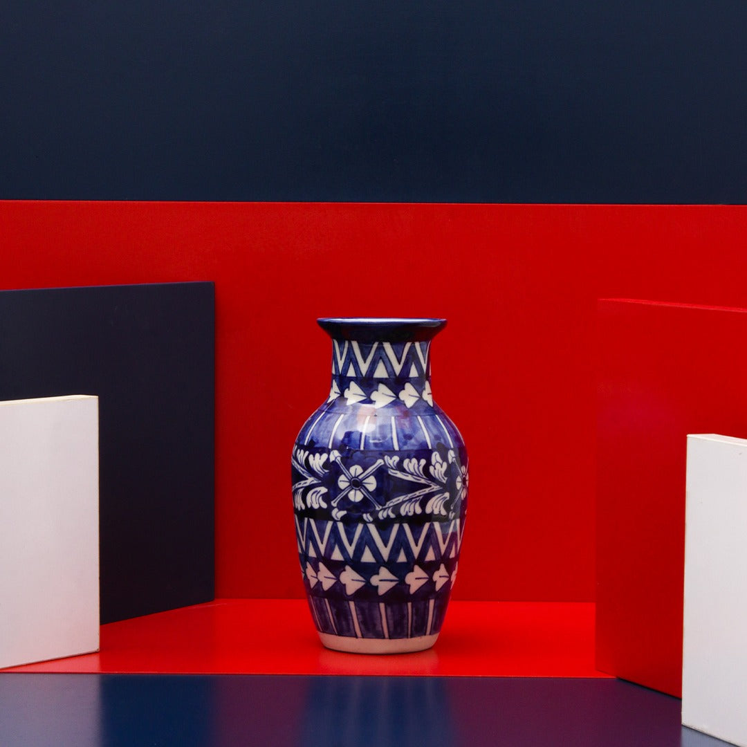 Pristine felicity Vase-Blue pottery