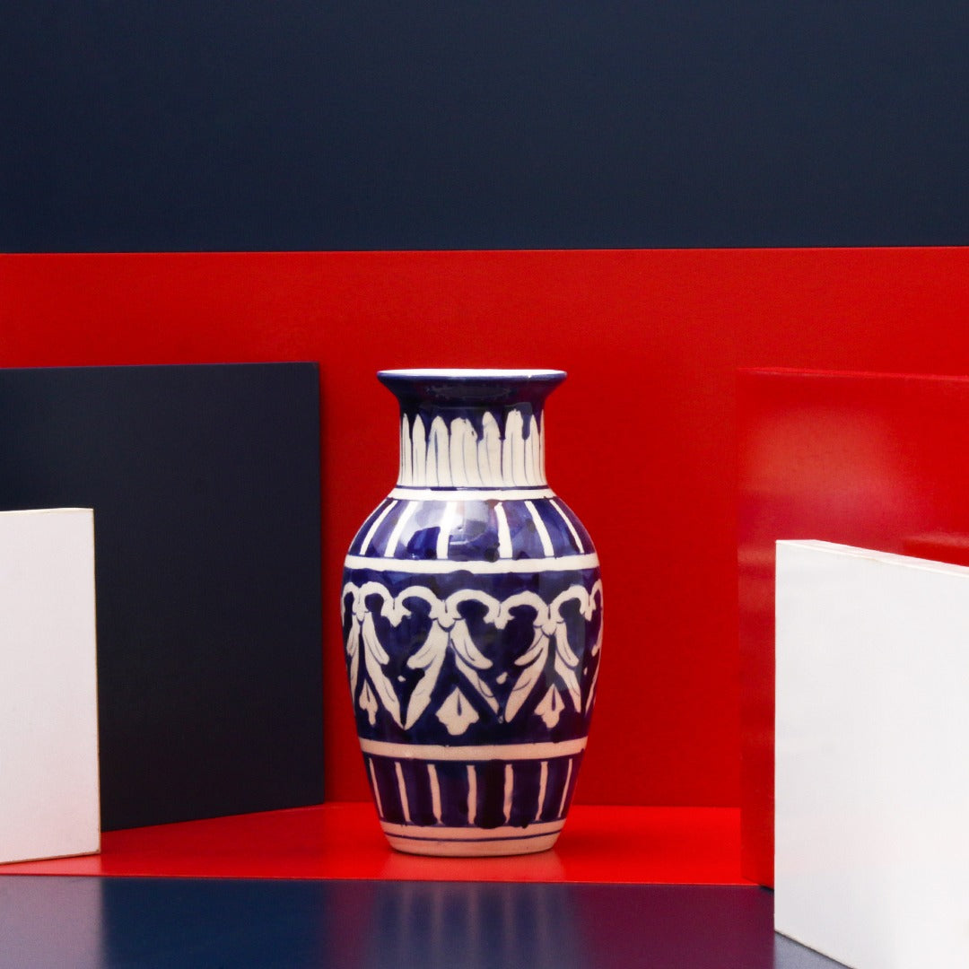 Pristine felicity Vase-Blue pottery