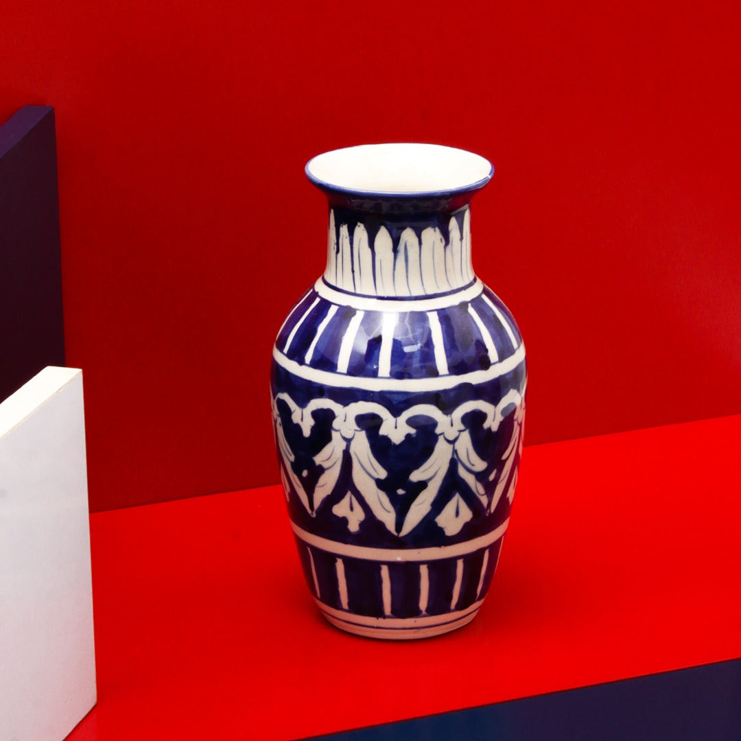 Pristine felicity Vase-Blue pottery