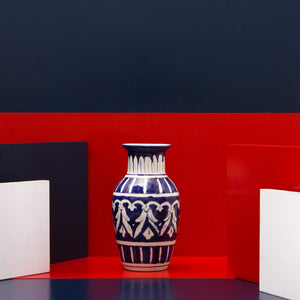 Pristine felicity Vase-Blue pottery