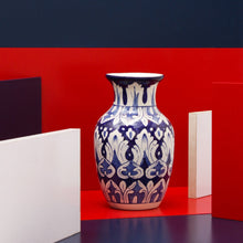 Urban Enzo felicity Vase-Blue pottery - waseeh.com