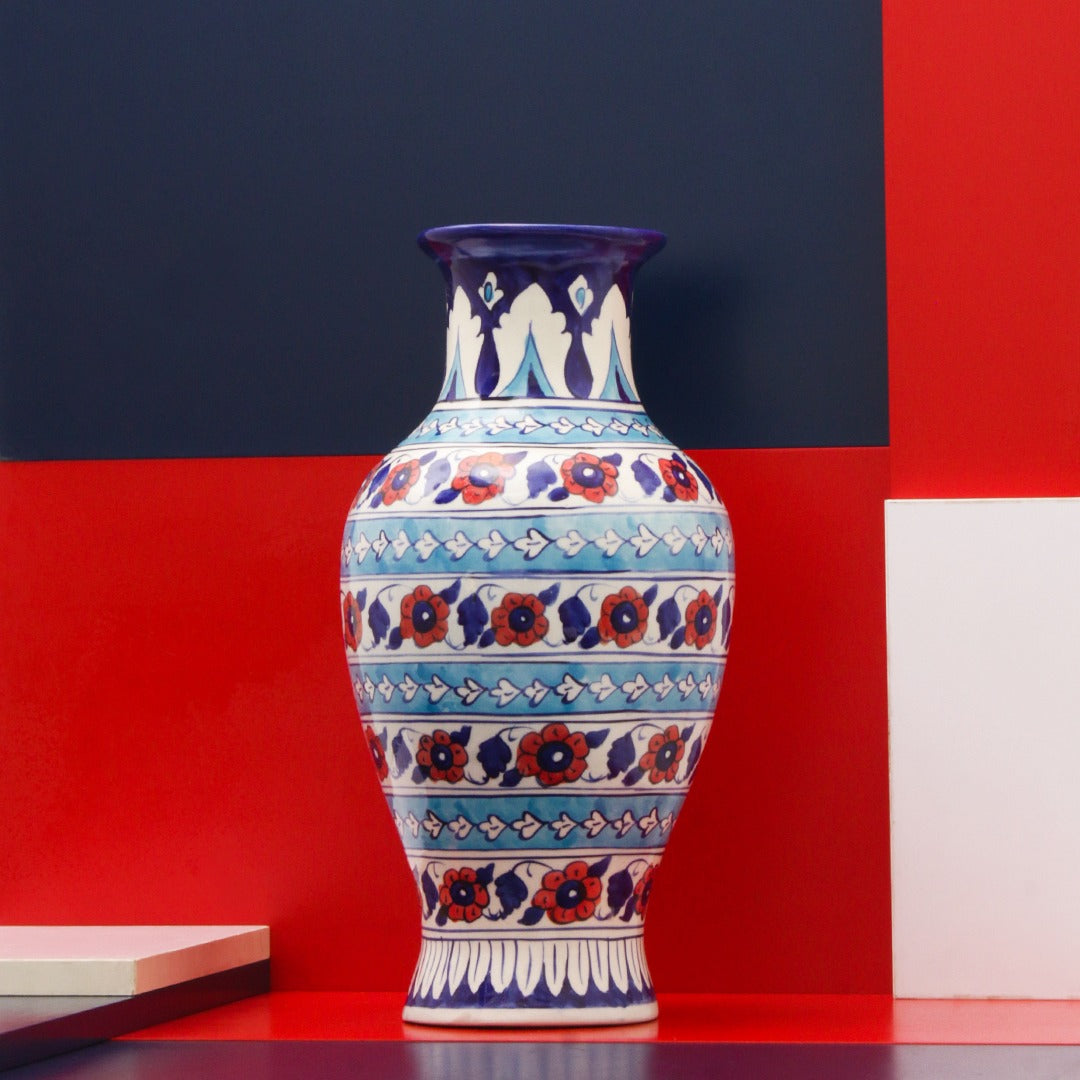 Rest Nest felicity Vase-Blue Pottery
