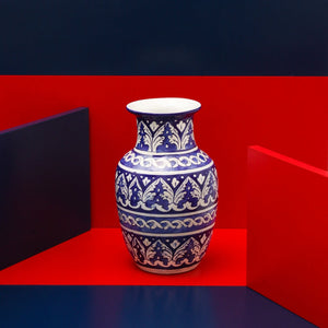 Thera Plume felicity Vase-Blue pottery