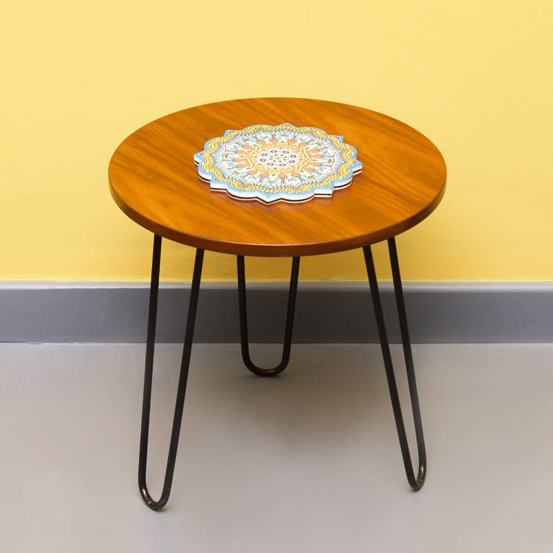 Asiatic Orchid Hairpin Leg Table - waseeh.com