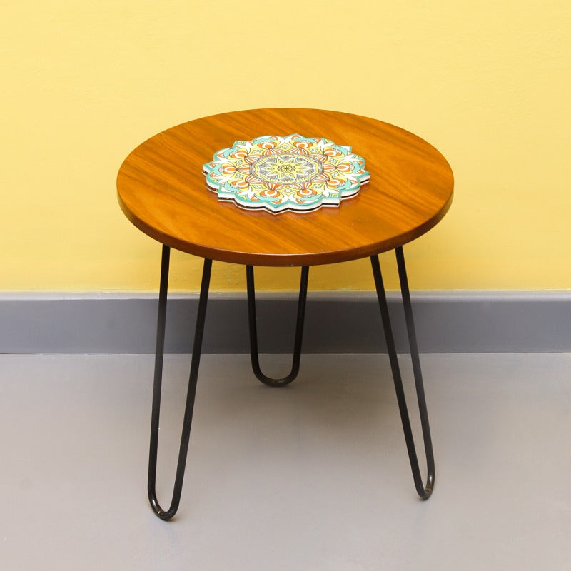 Asiatic Orchid Hairpin Leg Table - waseeh.com