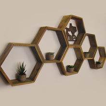Hexagonal Wooden Shelves - waseeh.com