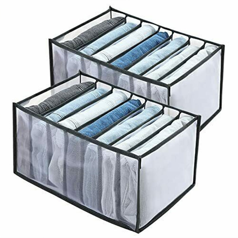 Transparent Clothes Compartment Box (Pack of 4) - waseeh.com