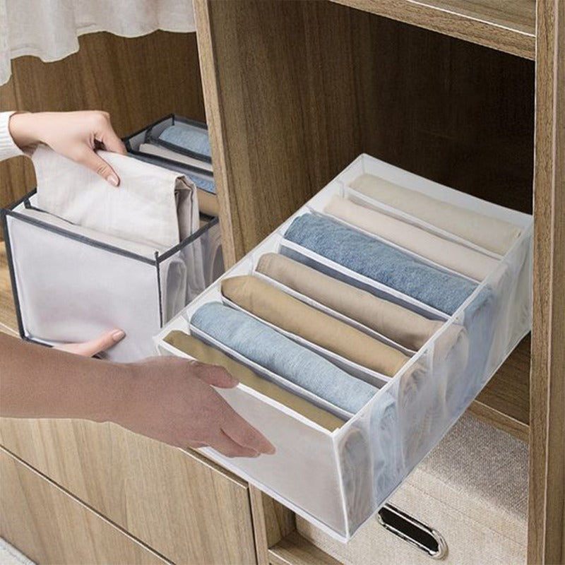 Transparent Clothes Compartment Box (Pack of 4) - waseeh.com