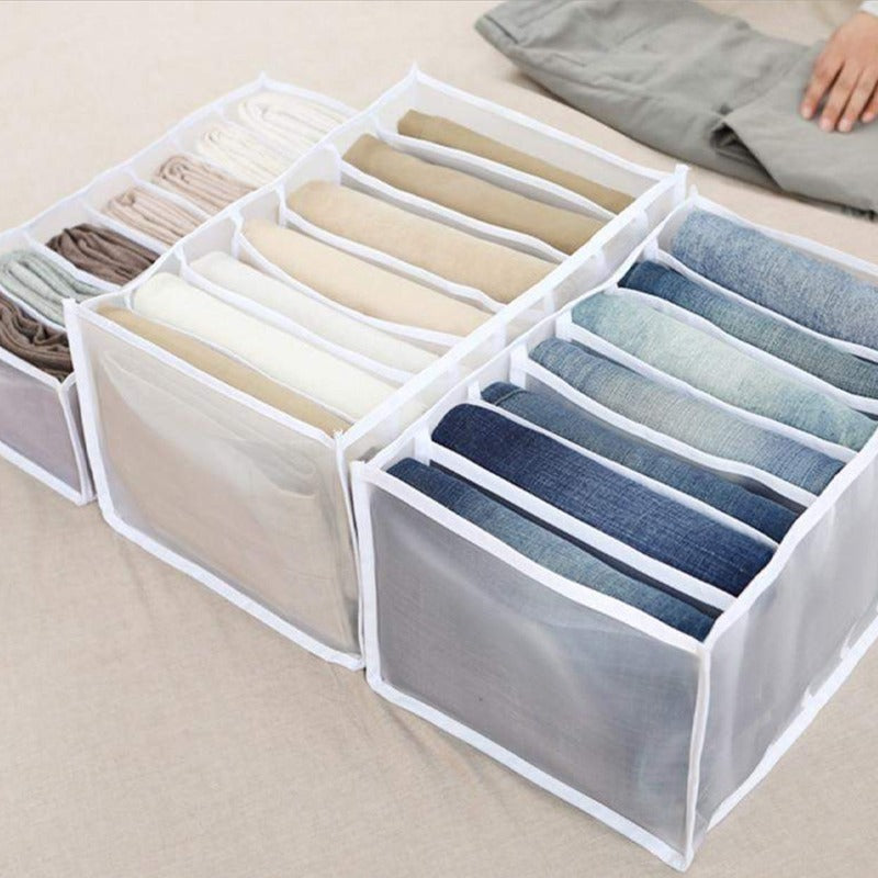 Transparent Clothes Compartment Box (Pack of 4) - waseeh.com
