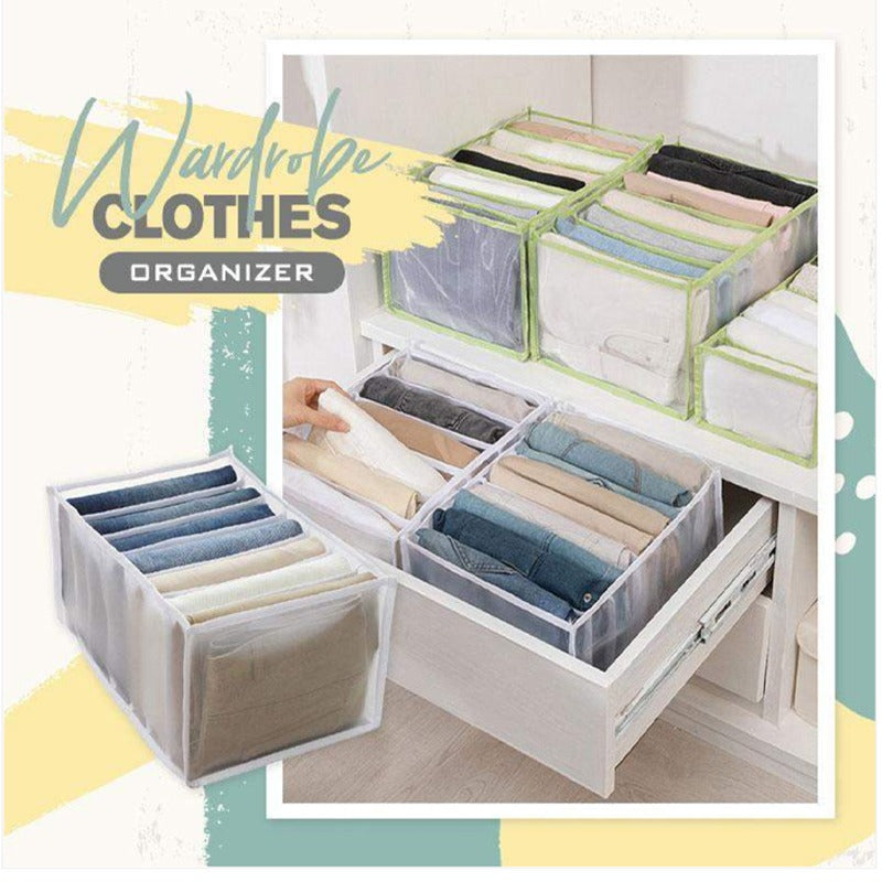 Transparent Clothes Compartment Box (Pack of 4) - waseeh.com