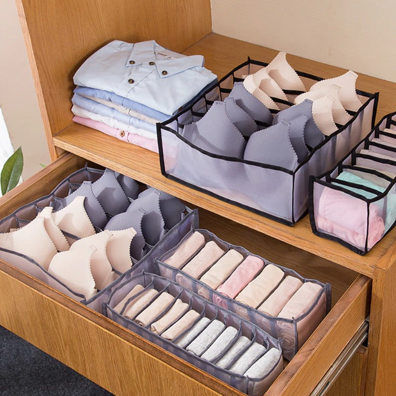 Transparent Clothes Compartment Box (Pack of 4) - waseeh.com