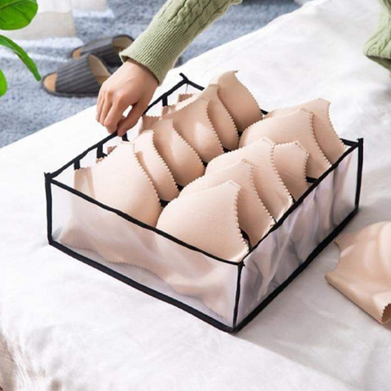 Transparent Clothes Compartment Box (Pack of 4) - waseeh.com