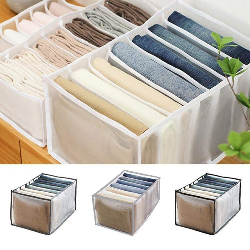 Transparent Clothes Compartment Box (Pack of 4) - waseeh.com