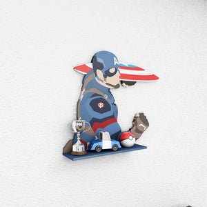 Captain America Floating Shelf - waseeh.com