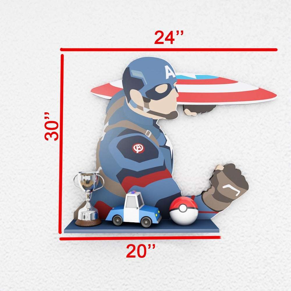 Captain America Floating Shelf - waseeh.com