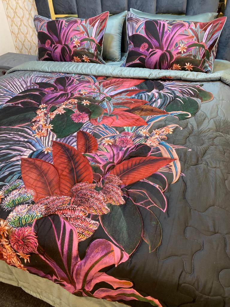 6 Pcs Comforter/Bed Spread Set  COTTON SATIN