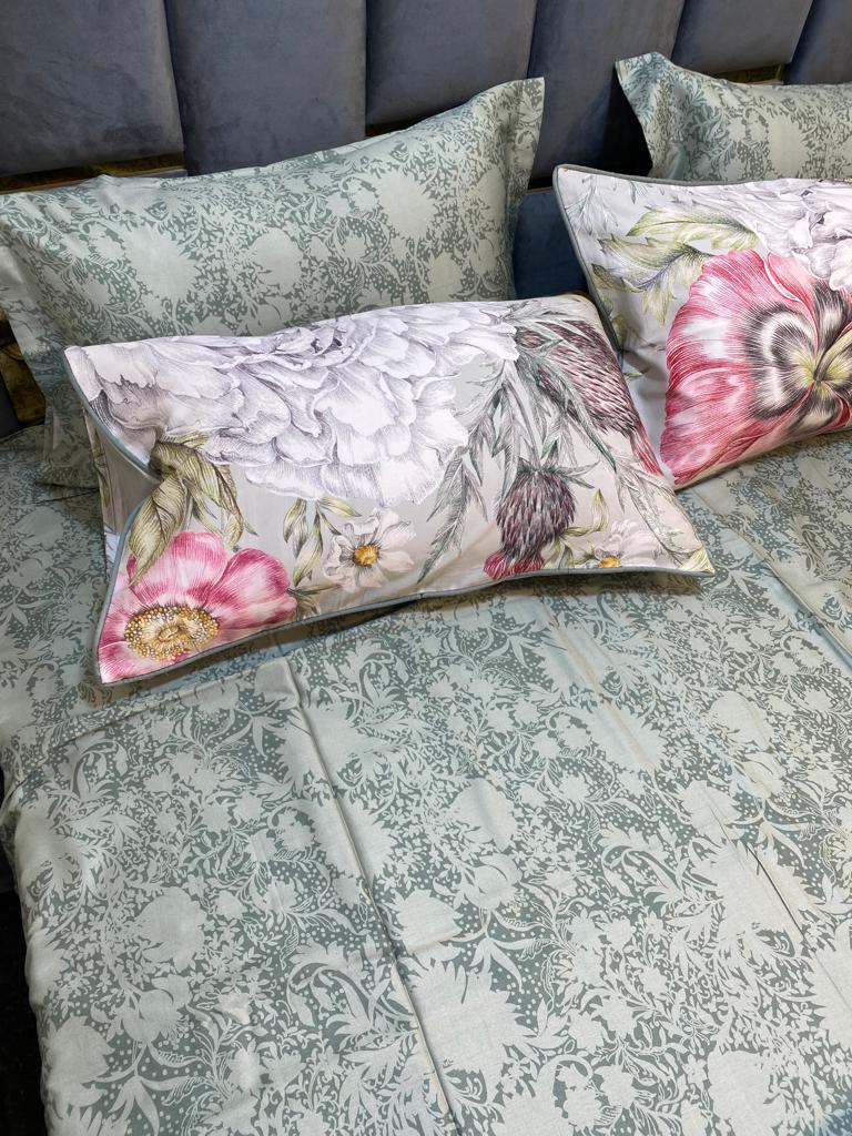 6 Pcs Comforter/Bed Spread Set  COTTON SATIN
