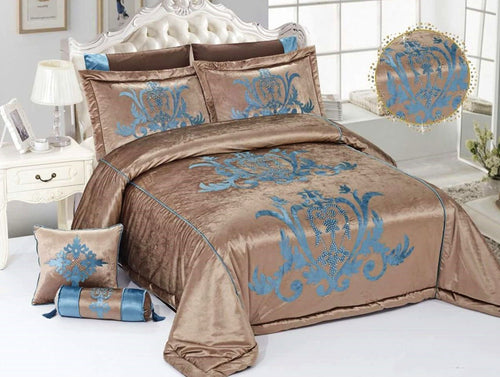 Velvet Bridal Comforter Set 8 PCS