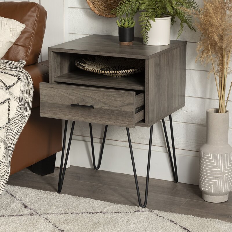 Rustic Side Table (Greyish Cloud) - waseeh.com
