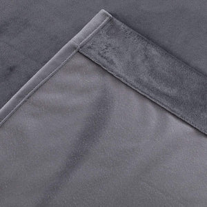 Plain Velvet Curtain Grey