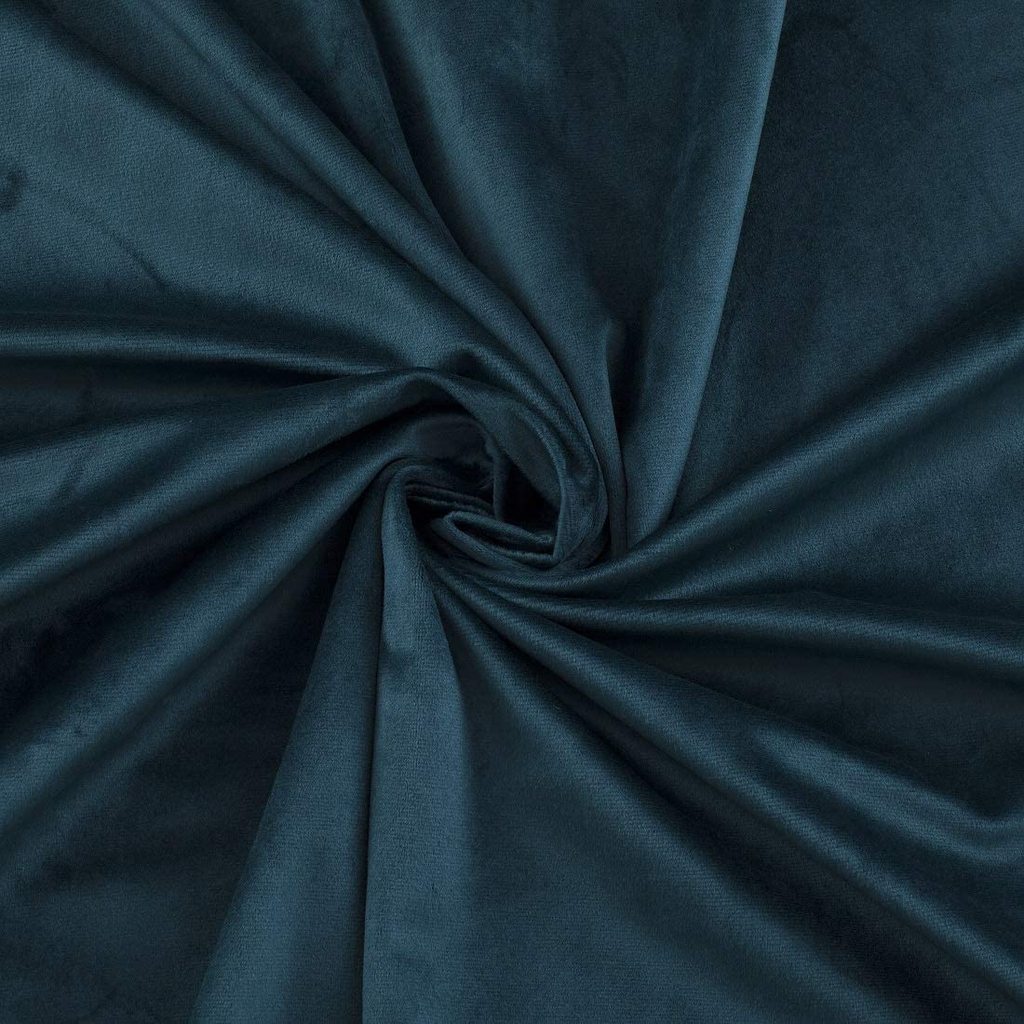 Plain Velvet Curtain Ocean Green