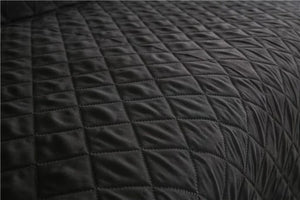 Black Quilted Sofa Cover - 300 GSM