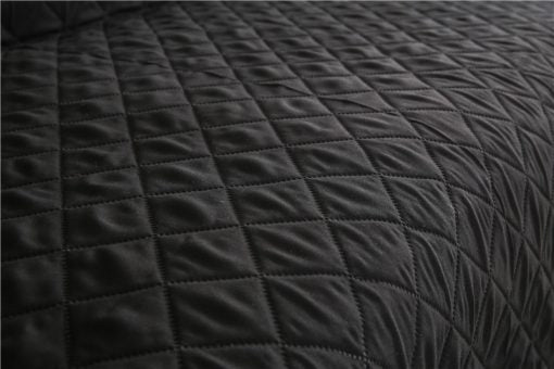 1 Seater Black Quilted Sofa Cover