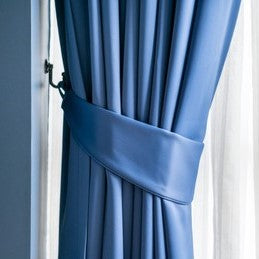 Pair Of Matching Curtain Tie Belts/Backs Velvet & Jute