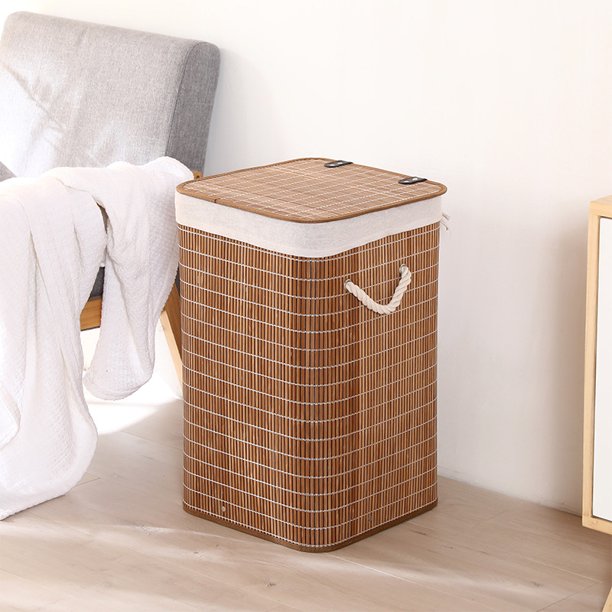 Bamboo Laundry Hamper (Square)