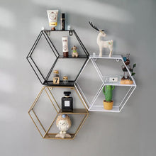 Wall-Mounted "Hexagonal" Metal Storage Frame - waseeh.com