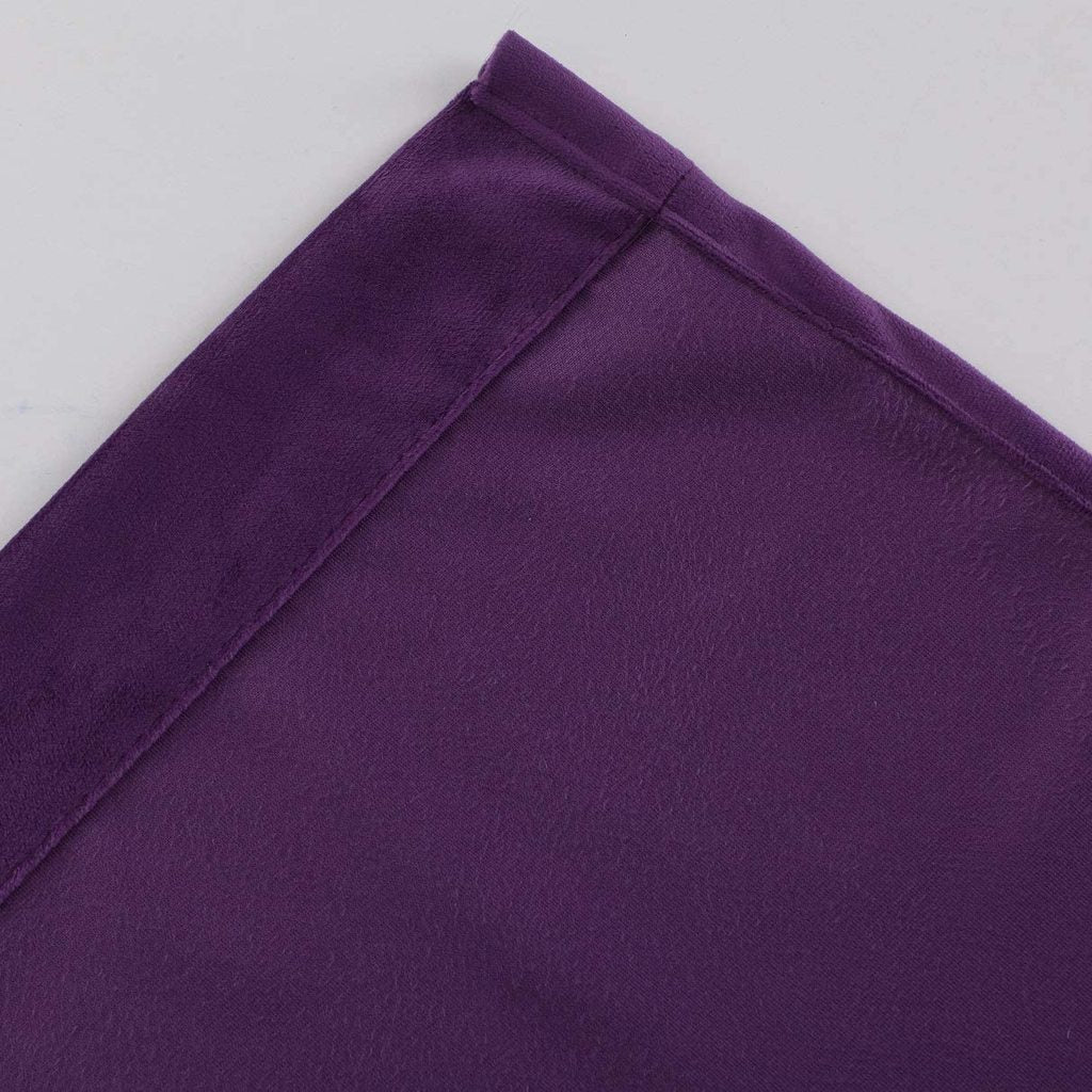 Plain Velvet Curtain Purple