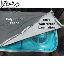 Front Load Water Proof Washing Machine Cover with Zipper Blue