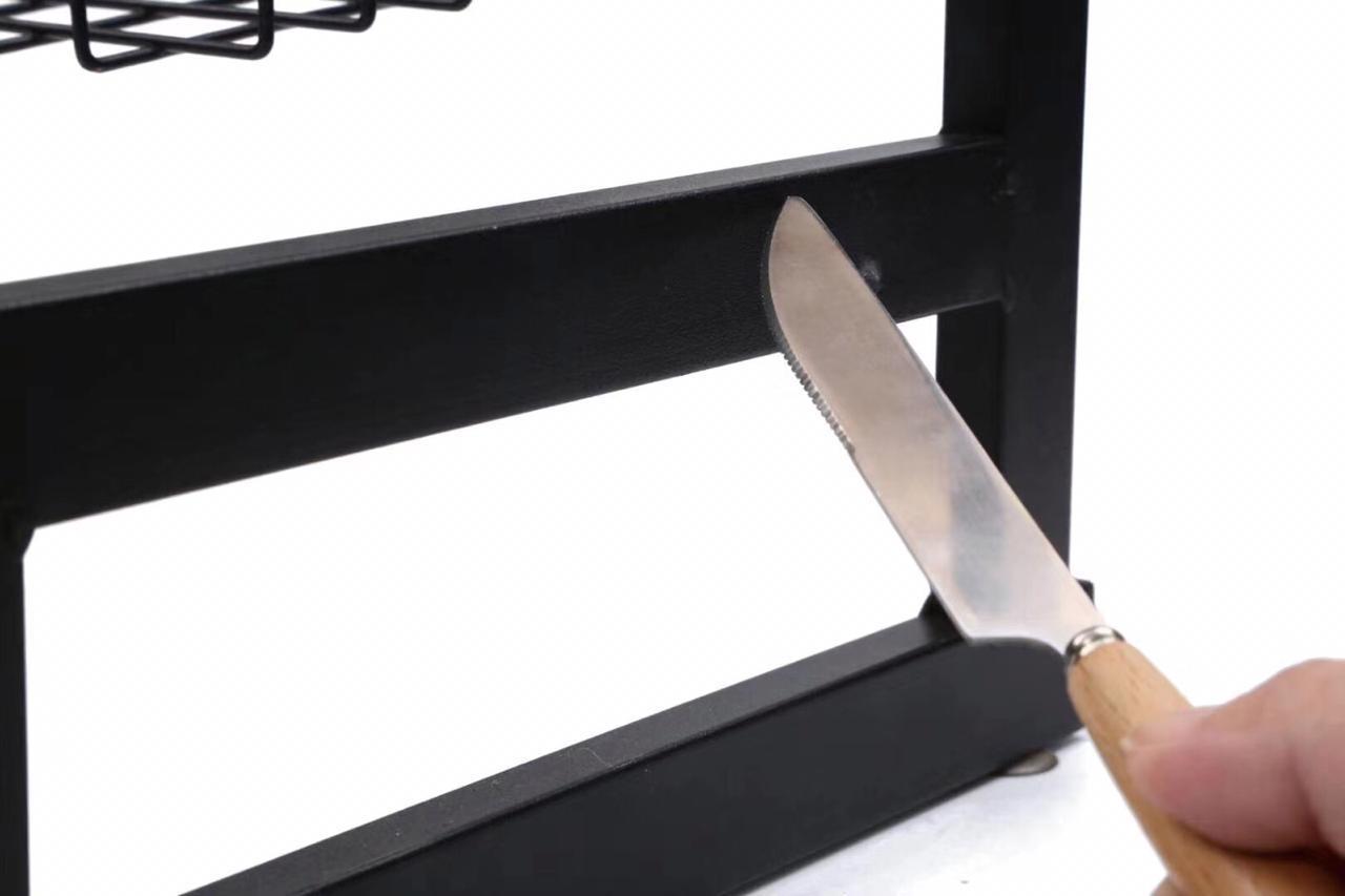 Kitchen Space Stainless Steel Dish Drying Rack (Black)