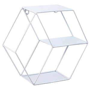 Wall-Mounted "Hexagonal" Metal Storage Frame - waseeh.com