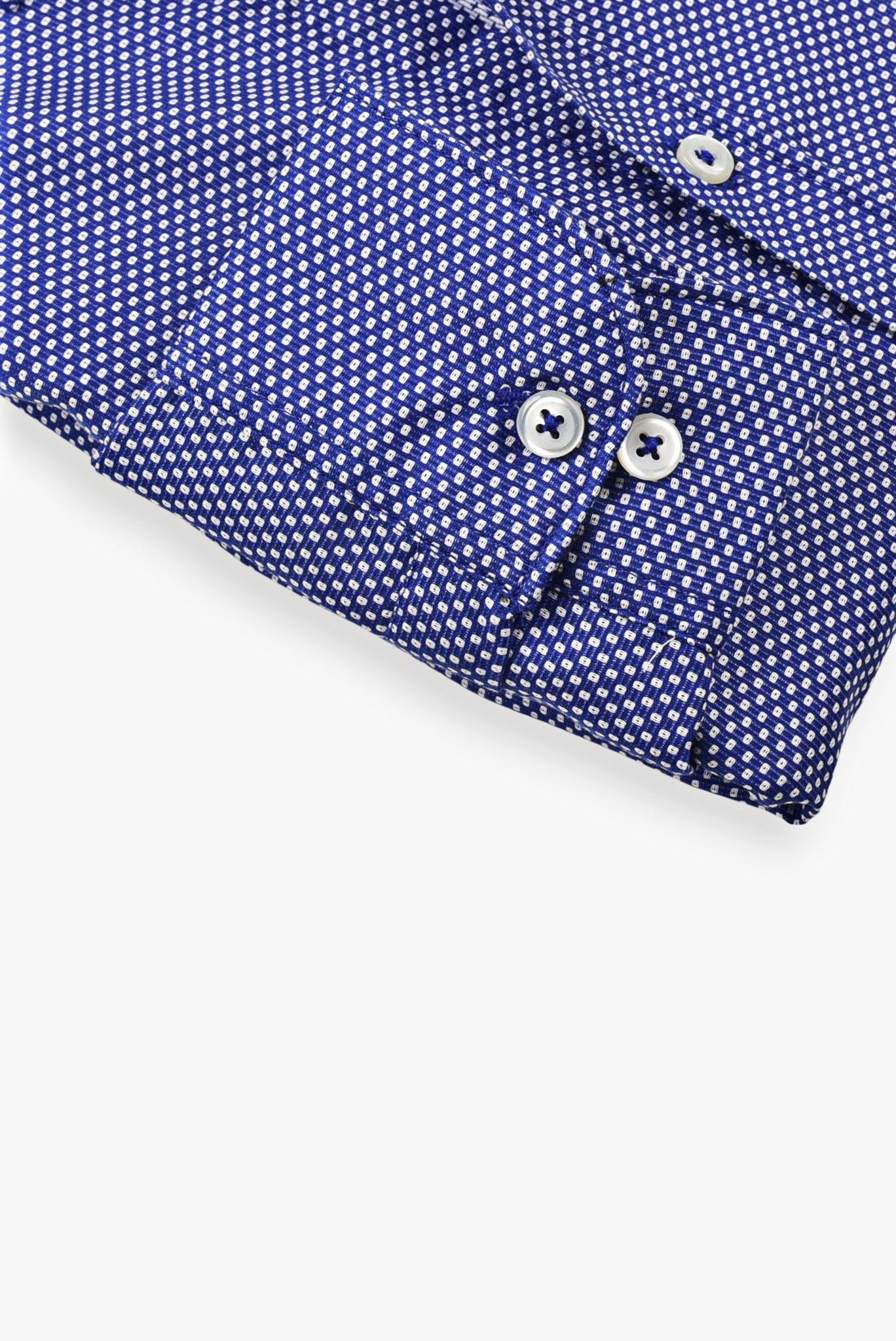 Royal Blue Dots Shirt (Slim Fit)