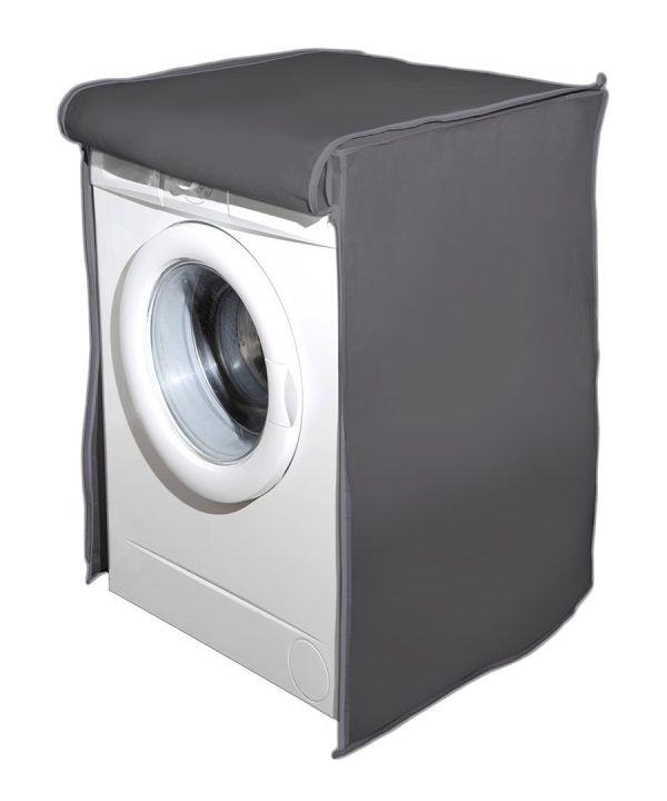 Front Load Water Proof Washing Machine Cover with Zipper Grey